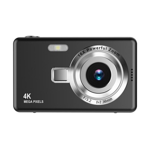 Fotocamera digitale ad alta definizione Q12 4K Pixel Mini fotocamera portatile con scheda fotografica CCD (grigio)