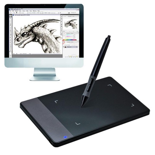 HUION 420 Portable Smart 4.0 x 2.23 pollici 4000LPI Stilo tavoletta digitale Firma Board con penna digitale