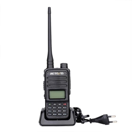 Retevis RT85 UE FREQUENZA 136.000-174.000 MHz + 400.000-470.000 MHz 200CS Dual Band Digital Due Way Radio Handheld Walkie Talkie (Nero)