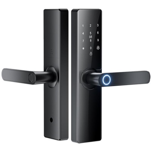 Serratura elettronica con impronta digitale e password Z17 Tuya Smart WiFi, dimensioni del corpo della serratura: 14,7 cm (nero)