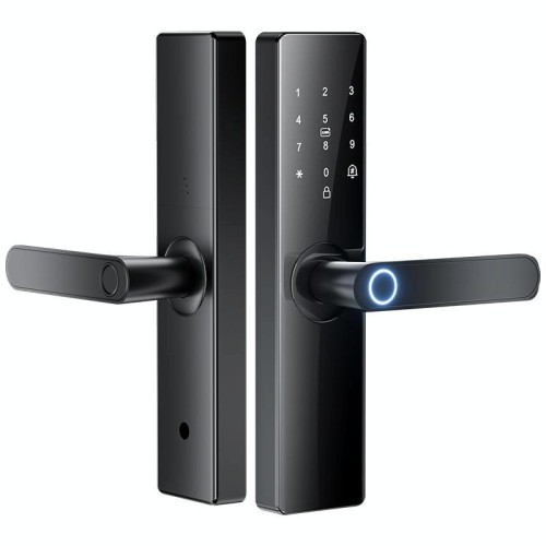 Serratura elettronica con password e impronta digitale Z17 Tuya Smart WiFi, dimensioni del corpo della serratura: 16 cm (nero)