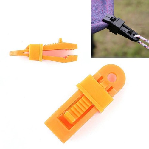 3 PCS Tende Wind Rope Clamp Tende da sole Campeggio esterno Clip di plastica Tende Accessori (arancione)