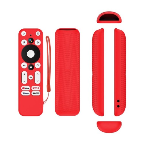 Per dispositivo di streaming ONN Android TV 4K UHD Y55 Custodia per telecomando in silicone anticaduta (verde luminoso)