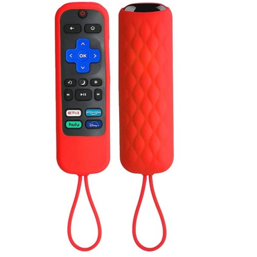 Per TCL Roku 3600R/3900/Voice RCAL7R Custodia in silicone per telecomando da 2 pezzi (blu luminoso)