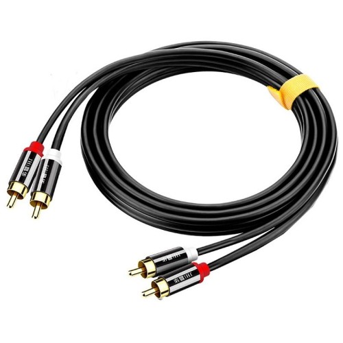 Cavo audio JINGHUA 2RCA con doppia spina Lotus Cavo di collegamento amplificatore stereo canale sinistro/destro, lunghezza: 1,5 m