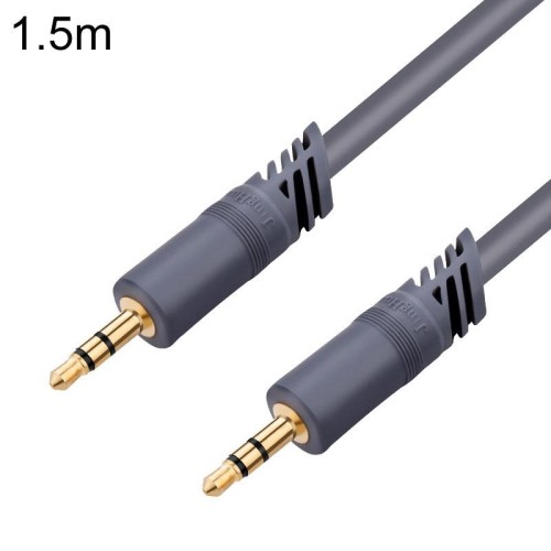 JINGHUA A240 Cavo audio da 3,5 mm maschio a maschio Cavo di collegamento per microfono stereo per auto per telefono cellulare, dimensioni: 1,5 m (grigio)