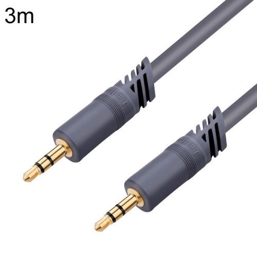 JINGHUA A240 Cavo audio da 3,5 mm maschio a maschio Cavo di collegamento per microfono stereo per auto per telefono cellulare, dimensioni: 3 m (grigio)