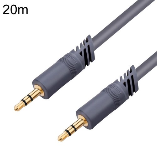 JINGHUA A240 Cavo audio da 3,5 mm maschio a maschio Cavo di collegamento per microfono stereo per auto per telefono cellulare, dimensioni: 20 m (grigio)