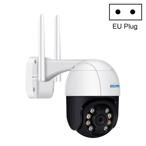 ESCAM QF518 5MP Smart WiFi IP Camera, supporto rilevamento umanoide AI / tracciamento automatico / visione notturna doppia luce / archiviazione cloud / audio bidirezionale / scheda TF, spina: spina europea (bianca)