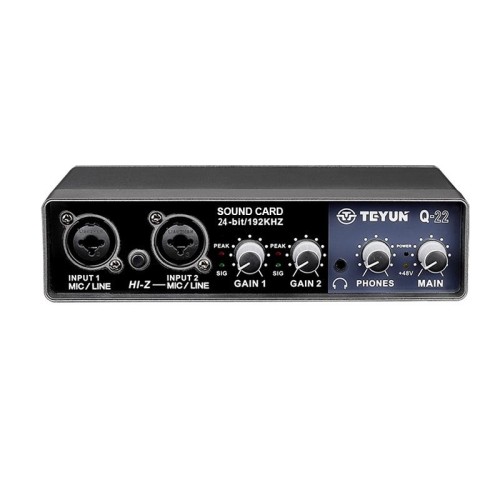 Teyun Q-22 Computer USB Free SRIVE MICROFONO Scheda audio esterna (nero)