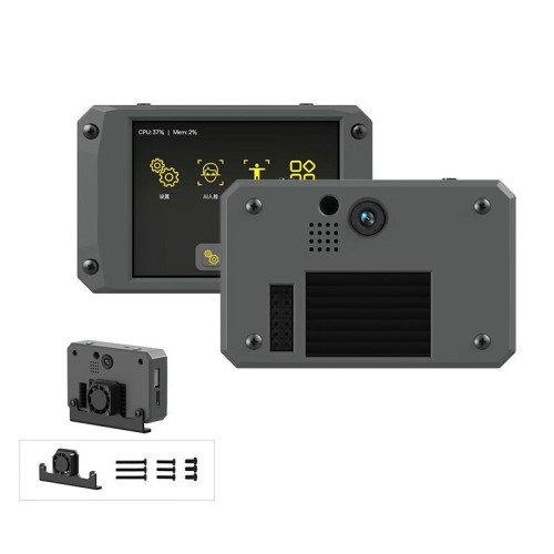 Modulo di visione Yahboom K230 con touch screen HD da 2,4 pollici, scheda TF da 32 GB e staffa fissa