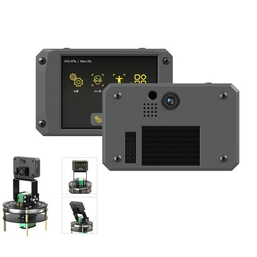 Modulo di visione Yahboom K230 con touch screen HD da 2,4 pollici, scheda TF da 32 GB e PTZ elettrico 2DOF