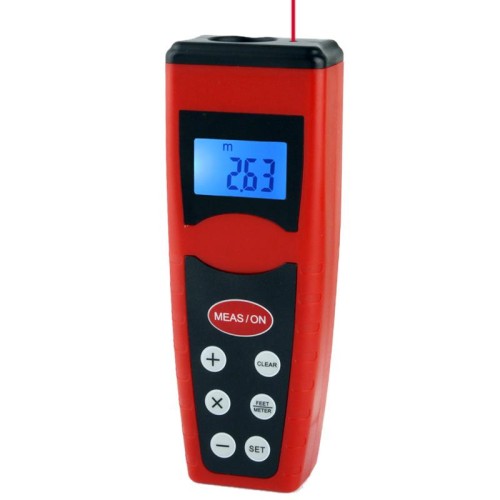 Misuratore di distanza ad ultrasuoni con puntatore laser, portata: 0,5-18 m (CP-3000)