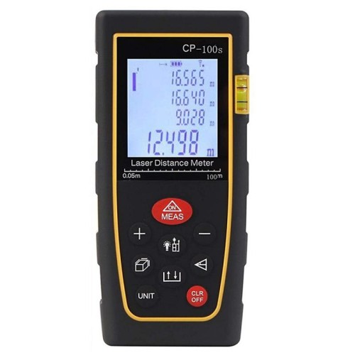 Misuratore di distanza laser digitale portatile CP-100S, distanza di misurazione massima: 100 m