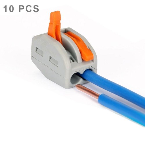 Connettore per filo senza saldatura a morsetto universale compatto a 2 pin da 10 pezzi