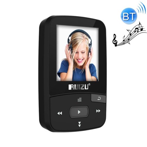Originale RUIZU X50 Sport Bluetooth Lettore MP3 Mini Clip da 8 GB con supporto schermo FM, registrazione, e-book, orologio, contapassi