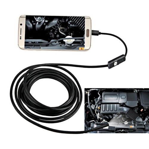 AN97 Telecamera di ispezione tubo serpente endoscopio micro USB impermeabile per parti di telefono cellulare Android con funzione OTG, con 6 LED, diametro lente: 5,5 mm (lunghezza: 1,5 m)