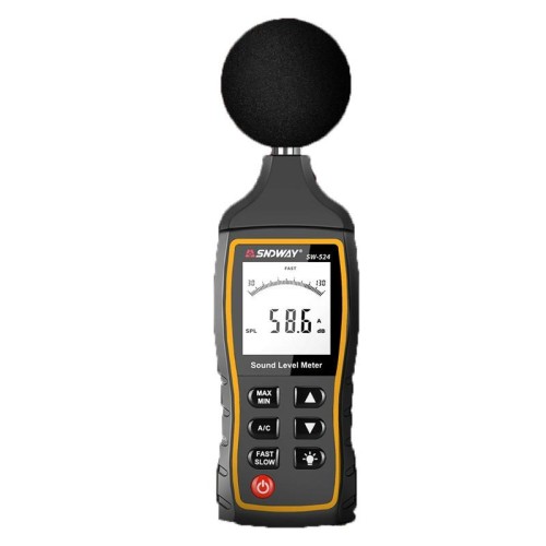 Misuratore di decibel di rumore portatile ad alta precisione SNDWAY, modello: SW524 (archiviazione + comunicazione USB)