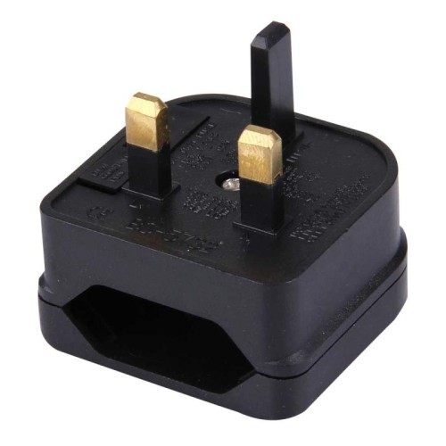 BS-5732 Adattatore portatile da spina europea a spina britannica Convertitore da viaggio con presa di corrente con fusibile