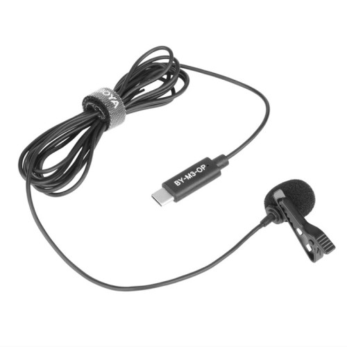 BOYA BY-M3-OP per DJI OSMO Microfono lavalier digitale tascabile con clip (nero)
