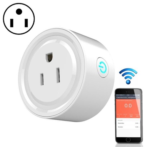 10A Smart WiFi Mini Plug APP Telecomando Timing Controlla consumo energetico Presa intelligente Funziona con Alexa e Google Home, AC 110V, US Plug