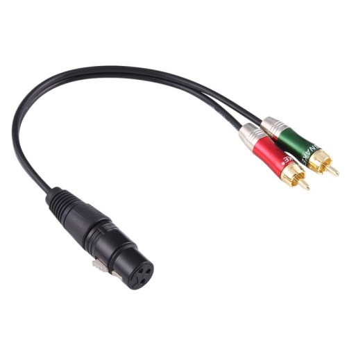 Cavo adattatore connettore audio maschio da 30 cm a 3 pin XLR CANNON femmina a 2 RCA maschio per microfono / apparecchiatura audio
