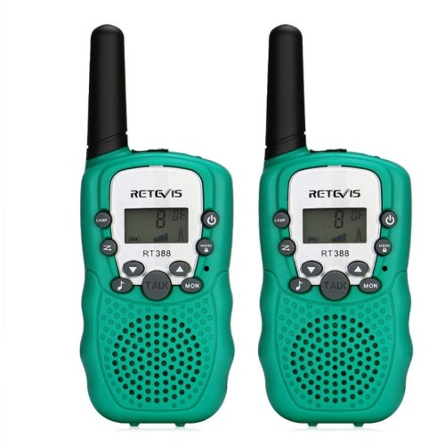 1 paio RETEVIS RT388 0,5 W frequenza UE 446 MHz 8 canali walkie-talkie per bambini portatili (verde)