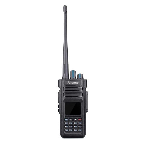 Retevis HD1 136-174 & 400-480MHz & 76-107.95MHz e 76-107.95MHz 3000CHS Dual Band DMR Digital Impermeabile a due vie radio palmare walkie talkie, spina UE (nero)