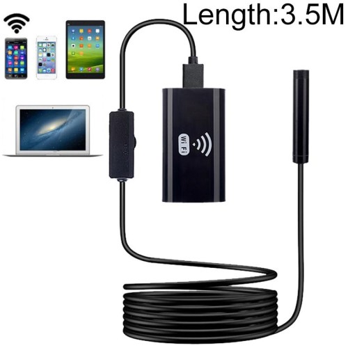 Endoscopio per telefono cellulare F99 HD, endoscopio per tubi impermeabile da 8 mm, versione Wi-Fi, cavo flessibile, lunghezza: 3,5 m (nero)