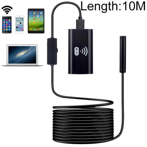 Endoscopio per telefono cellulare F99 HD, endoscopio per tubi impermeabile da 8 mm, versione Wi-Fi, cavo flessibile, lunghezza: 10 m (nero)