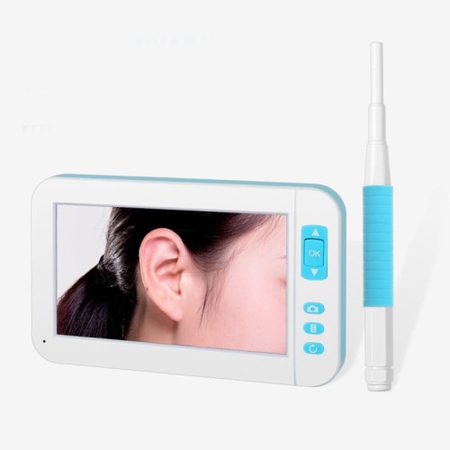C01 Display da 4,3 pollici HD1080P Visual Earspoon Endoscopio con 6 LED, diametro: 3,9 mm