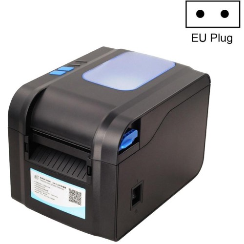 Xprinter XP-370B Stampante per codici a barre autoadesiva Stampante per codici QR Etichetta per etichette per abbigliamento Macchina termica per biglietti (spina europea)