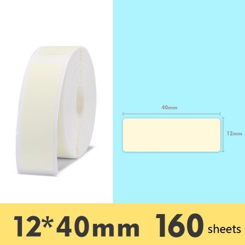 Carta termica autoadesiva per etichette adesive per etichette di prezzo in carta per supermercato da 2 pezzi per NIIMBOT D11, dimensioni: giallo caldo 12x40mm 160 fogli
