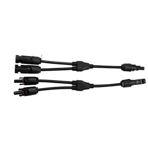 1 paio MC4 Connettore fotovoltaico tipo Y MC4 a tre vie Connettore ramo solare Pannello solare Accessori per spine maschio e femmina