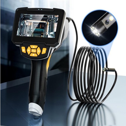 Endoscopio industriale Dual-Lens Endoscopio HD Schermo per tubi per carminale Palmare strumento di ispezione auto, Specifica: Lunghezza linea 5m