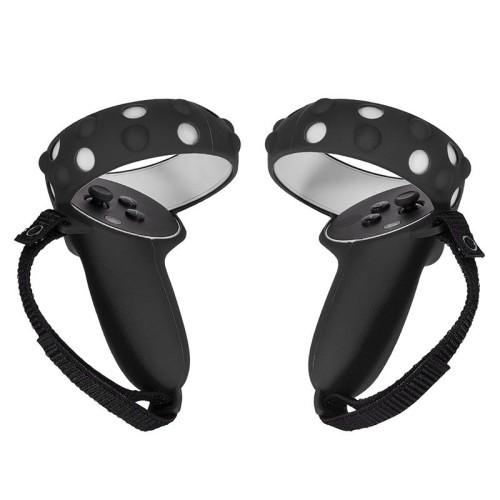 2 Set GS092 Maniglia controller Cover protettiva in silicone Anti-Autunno e Anti-Lost Cover all-inclusive per Oculus Quest 2 (nero)