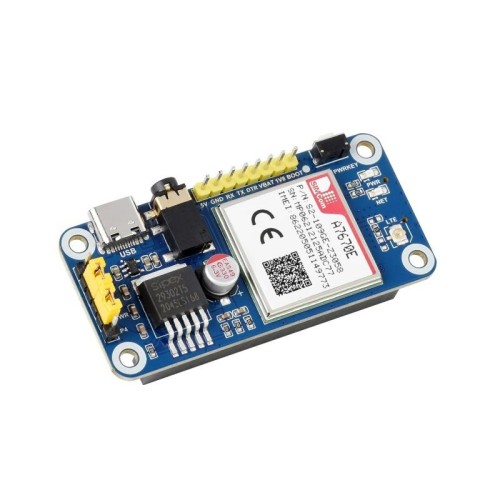 Waveshare Multi Band 2G GSM / GPRS Lbs A7670e LTE Cat-1 Cat-1 per Raspberry Pi, per Europa, Sud-Est asiatico, Asia ovest, Africa, Cina, Cina meridionale