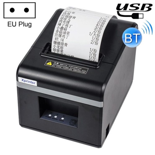 Xprinter N160II USB + Bluetooth Interfaccia Bluetooth 80mm 160mm / s Stampante automatica per ricevute termica, spina UE