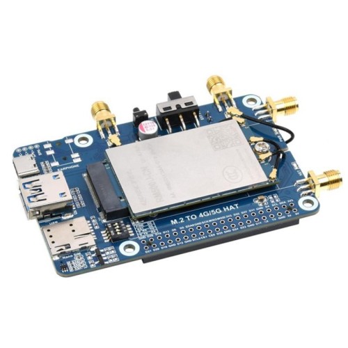 WaveShare RM500U-CN 5G Hat Quad Antennas LTE-A Multi Band Module Board per Raspberry Pi