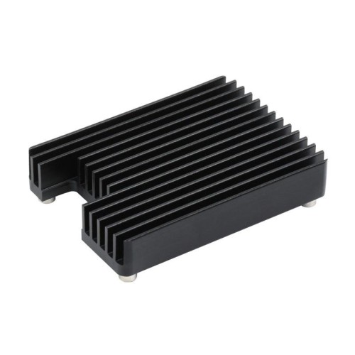WAVESHARE Dissipatore di Calore in Alluminio per Raspberry Pi CM4, con Notch Antenna (Nero)