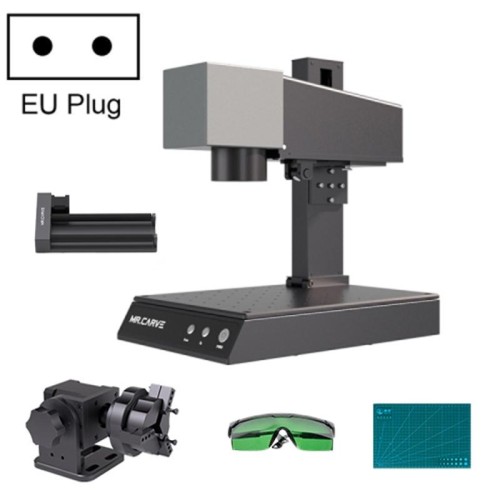 Macchina per intaglio laser ad alta precisione con targhetta in metallo DAJA M1 Pro 2W, stile: M1pro+RT5 girevole+RF1 anello di fissaggio (spina UE)