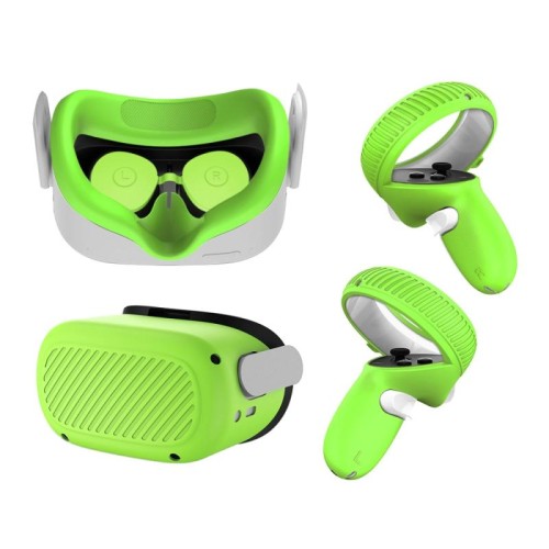 Custodia protettiva per impugnatura per occhiali VR per Oculus Quest 2 (verde)