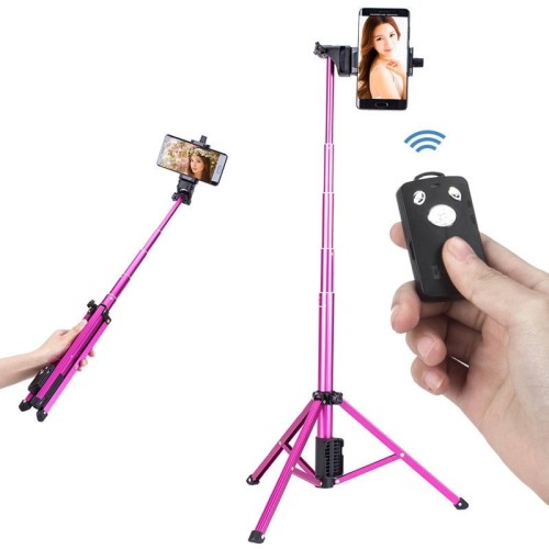 YUNTENG 1388 Selfie Stick Treppiede Bluetooth Remote Control Camera Stand(Nero)
