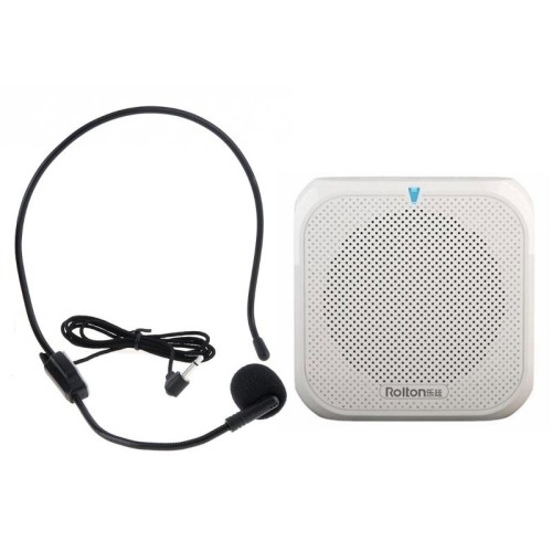 Rolton K400 Mini Altoparlante Audio Megafono Amplificatore Vocale Supporto Radio FM TF MP3 (Nero)