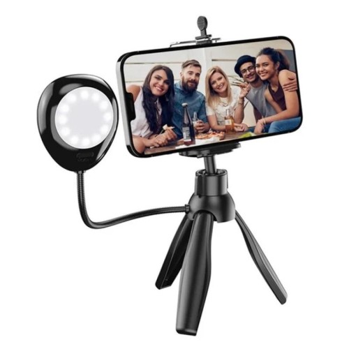Treppiede porta cellulare da tavolo XWJ-S1 con luci a LED