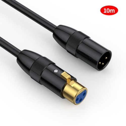 JUNSUNMAY Cavo microfonico XLR maschio-femmina Cavo audio a 3 pin Cavo schermato bilanciato, Lunghezza: 10 m