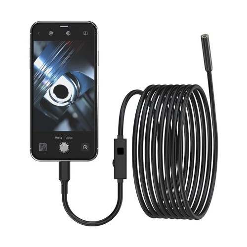YP105 Obiettivi da 8 mm Supporto per endoscopio industriale HD da 2 MP Connessione diretta per telefono cellulare, Lunghezza: 3 m