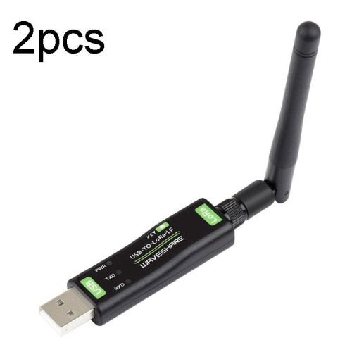 2pcs Waveshare 24513 Modulo di trasferimento dati da USB a LoRa basato sulla versione SX1262 LF utilizzando l'oscillatore a cristallo TCXO