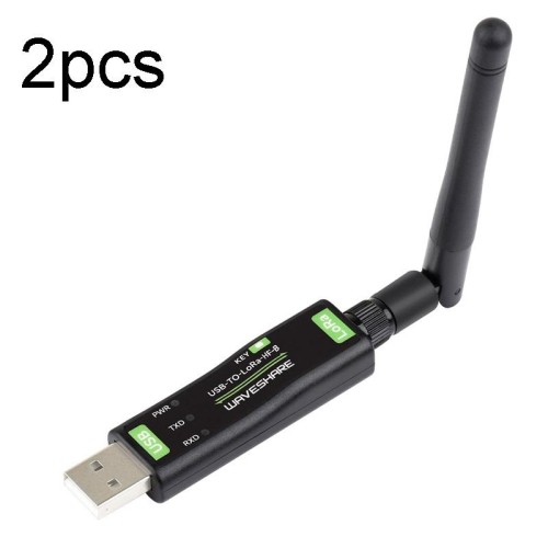 2pcs Waveshare 24516 Modulo di trasferimento dati da USB a LoRa basato sulla versione HF SX1262 utilizzando l'oscillatore a cristallo XTAL