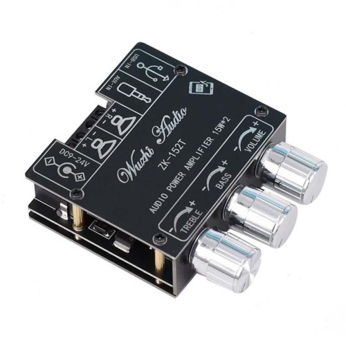 ZK-152T Mini Bluetooth 5.1 Ricezione modulo audio con amplificatore di potenza Digital D Stereo Dual Channel